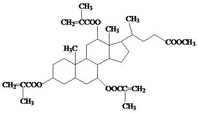 Methyl 3α,7α,12α-trimethacryloyloxy-5β-cholan-24-ate