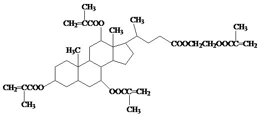 2’，3α，7α，12α-四甲基丙烯酰基胆酸乙二醇酯